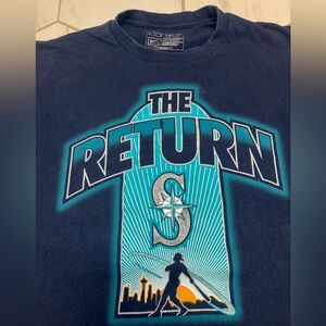 Y2K Nike‎ Ken Griffey Jr “The Return” Seattle Shirt Blue Mens Large